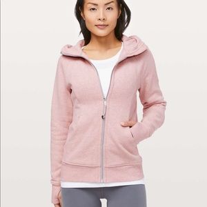 lululemon pink scuba hoodie light cotton fleece